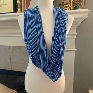 J. Crew pinstripe blue beach scarf / wrap / turban